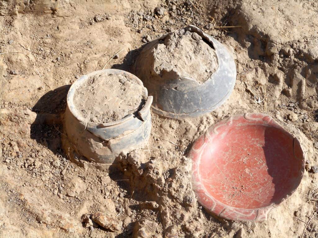 The three vessel cremation burial